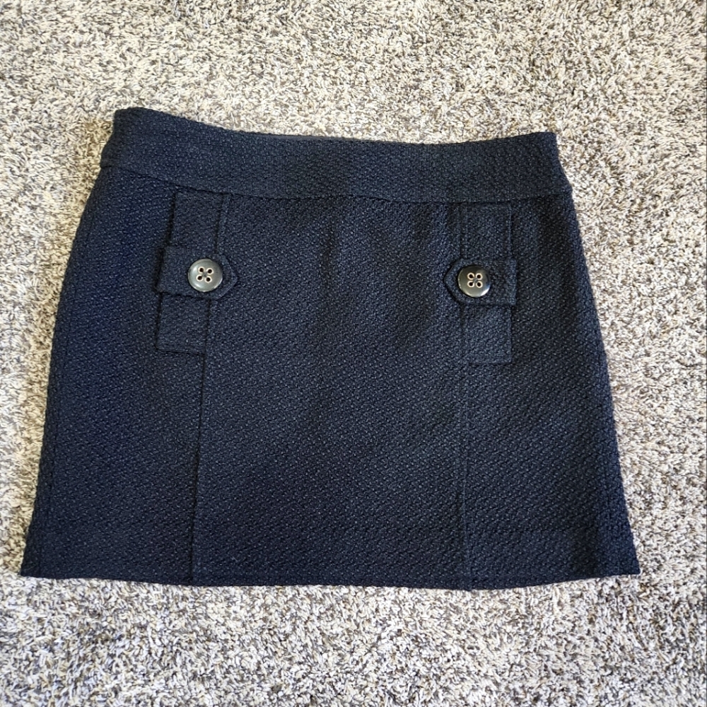 Banana Republic Factory Black Wool Blend Mini Skirt Size 6
